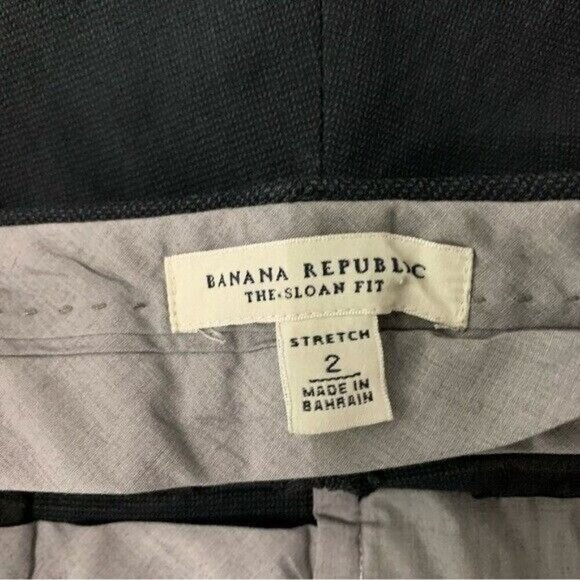 Banana Republic Sloan Pants 2 Dark Gray Slim Fit Career Stretch Trousers - Picture 7 of 8